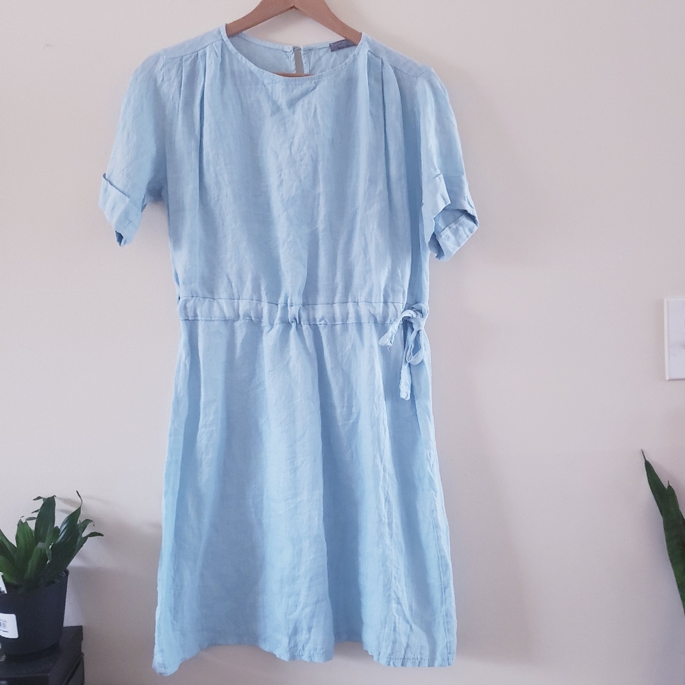 🏷PIAZZA DEL TEMPIO Linen Midi Dress - XS - Made In ITALY